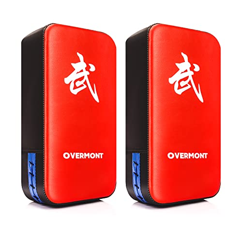 OVERMONT Pao de Cuero PU Saco de Boxeo Almohadilla de Choque Cojín Kick para Boxeo Taekwondo Karate Judo Jiu-Jitsu brasileño UFC MMA K1 Entrenamiento Boxing Tailandés Jeet Kune Do 40cm*20cm*10cm
