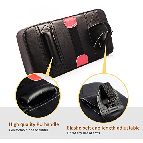 OVERMONT Pao de Cuero PU Saco de Boxeo Almohadilla de Choque Cojín Kick para Boxeo Taekwondo Karate Judo Jiu-Jitsu brasileño UFC MMA K1 Entrenamiento Boxing Tailandés Jeet Kune Do 40cm*20cm*10cm