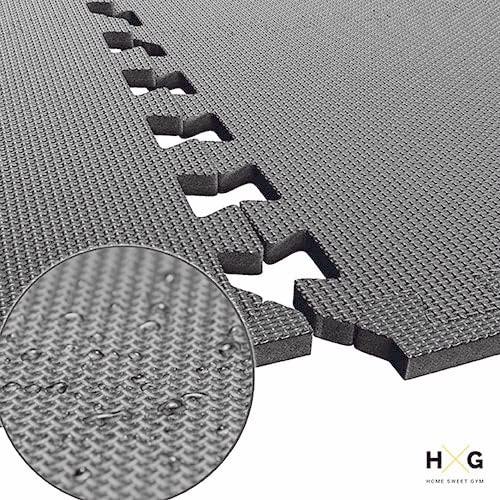 Pack Esterilla de Fitness y Ejercicios Gimnasio Tatami Puzzle 60x60cmx1cm Pack Alfombra Espuma Suave Máxima protección para tu Suelo. Fácil Limpieza y Bordes incluidos (12 Piezas (4,32m2), Gris)
