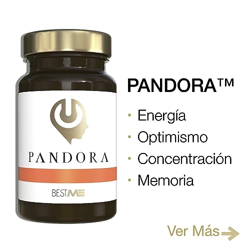 Pandora Nootrópico Natural. Favorece La Concentración Y Memoria. Impulsa Tu Energía Y Motivación (bacopa Monnieri, Huperzina A, Ginkgo Biloba, Melena De León, Cafeína, Teanina), 30 Unidad