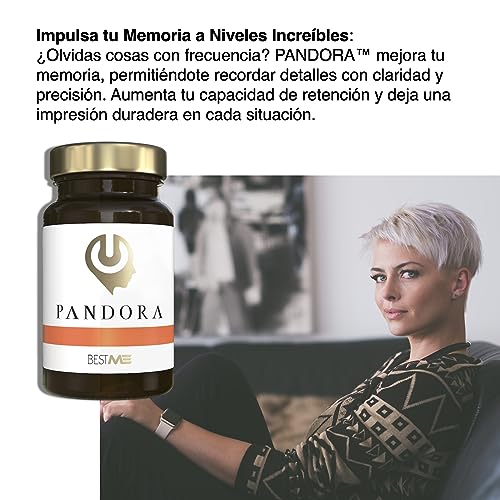 Pandora Nootrópico Natural. Favorece La Concentración Y Memoria. Impulsa Tu Energía Y Motivación (bacopa Monnieri, Huperzina A, Ginkgo Biloba, Melena De León, Cafeína, Teanina), 30 Unidad
