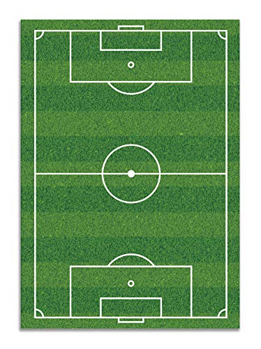 Panorama Alfombra Vinílica Campo de Fútbol 120x170 cm - Alfombra Infantil Vinilo - Alfombra Salón Antideslizante, Antihongos e Ignífuga - Alfombras Grandes - Alfombras PVC