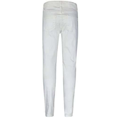 Pantalones vaqueros ajustados para niños, pantalones elásticos de mezclilla para niña, para la nueva edad, 5-13 años, Blanco, 7-8 años