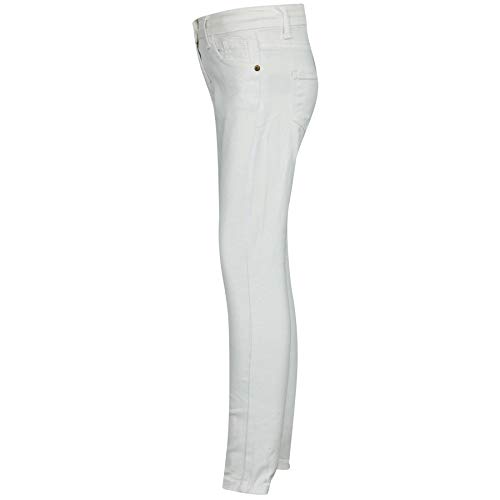 Pantalones vaqueros ajustados para niños, pantalones elásticos de mezclilla para niña, para la nueva edad, 5-13 años, Blanco, 7-8 años