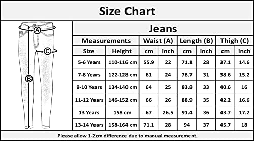 Pantalones vaqueros ajustados para niños, pantalones elásticos de mezclilla para niña, para la nueva edad, 5-13 años, Blanco, 7-8 años