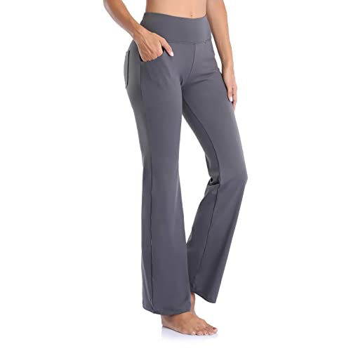 Pantalones Yoga Mujer 2023 Pantalon Campana Largos Color Sólido Yoga Pants Flare Pantalon Mujer Zumba Opaco Leggins Deportivos Mujer Sweatpants para Running Training Estiramiento Yoga Y Pilates