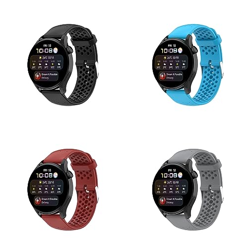 Paquete de 4 correas compatibles con Polar Pacer/Pacer Pro, pulsera de repuesto ajustable de silicona transpirable para Polar Pacer/Pacer Pro