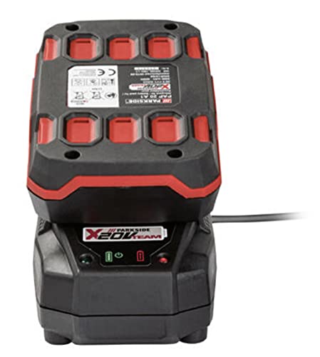 Parkside PAP 20 A1+ Cargador PLG20 A1, batería de iones de litio potente de 2 Ah con 3 fases (todas las herramientas de la serie Parkside 20 V Team Power Tool viene con enchufe británico)