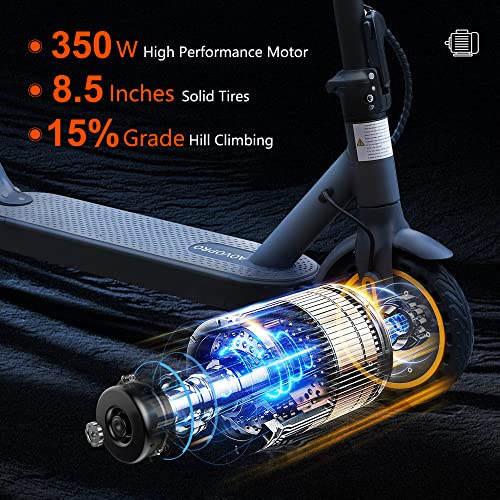 Patinete eléctrico Aovopro, 30km de autonomía, motor de 350 w, plegable, de 8,5 pulgadas, capacidad de carga 120 kg (AV01-amarillo)
