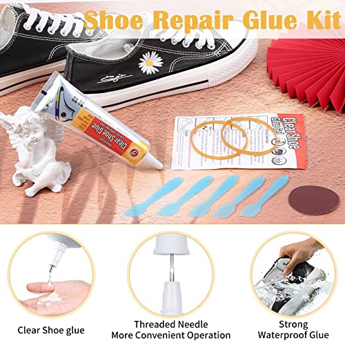 Pegamento de reparación de suelas de zapatos, kit de pegamento de zapatos impermeables evatge