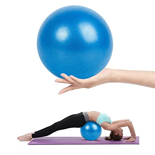 Pelota de Gimnasia Bola de Yoga Anti-Reventones Balón Pilates Antideslizante 25cm Pelota de Ejercicio Balon de Ejercicio para Fitness,Embarazo Sentarse,Fitball,Equilibrio,Entrenamiento,Abdominal-Azul