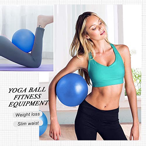 Pelota de Gimnasia Bola de Yoga Anti-Reventones Balón Pilates Antideslizante 25cm Pelota de Ejercicio Balon de Ejercicio para Fitness,Embarazo Sentarse,Fitball,Equilibrio,Entrenamiento,Abdominal-Azul