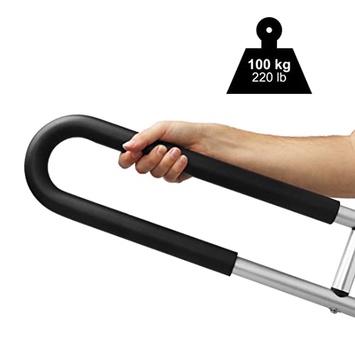 PEPE - Barra Abatible Baño Acolchada (x2 uds, 58 cm), Barra Baño Minusválido, Asidero Baño Abatible, Barra WC Minusválidos Abatible, Barra de Seguridad Baño Sujeción Pared