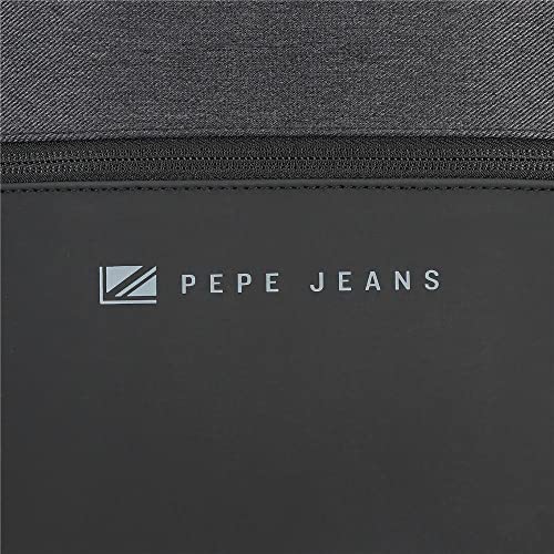 Pepe Jeans Jarvis Bandolera Porta Móvil Negro 10,5x18x2 cms Poliéster con detalles en Piel Sintética