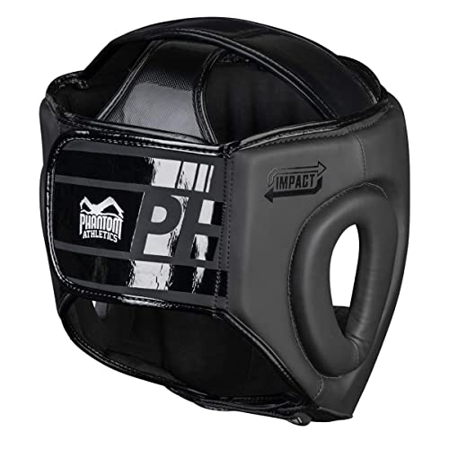 Phantom APEX - Protector de cabeza para boxeo, artes marciales mixtas, muay thai y boxing, color negro