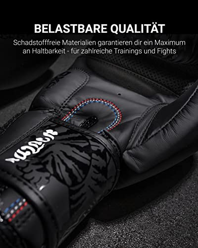 Phantom Athletics Guantes de boxeo para hombre - Muay Thai | MMA y kickboxing | Guantes de boxeo para artes marciales, guantes de boxeo para hombres, mujeres y niños (Muay Thai - negro, 16 oz)