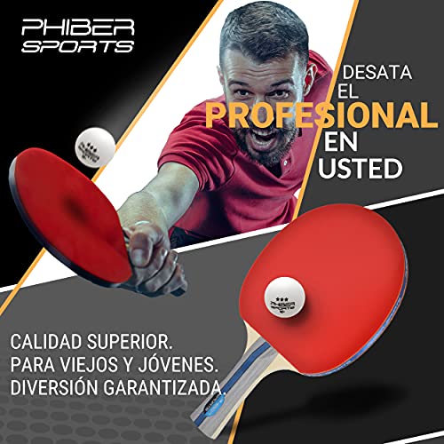 PHIBER-Sports Pelotas de Tenis de Mesa Premium 3 Estrellas [24 Piezas] - Características de Juego Ideales para Principiantes, familias y Profesionales