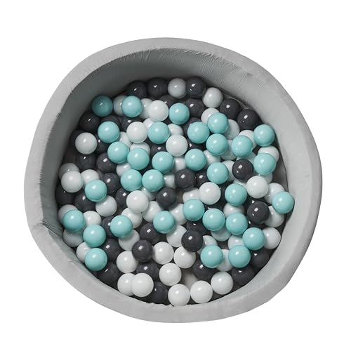 Piscina Bolas Verde - Piscina De Espuma Redonda Blanda +100 Bolas de 7cm de diametro