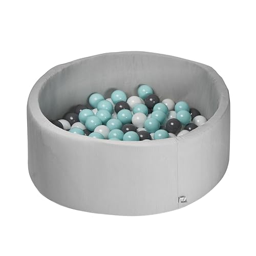 Piscina Bolas Verde - Piscina De Espuma Redonda Blanda +100 Bolas de 7cm de diametro