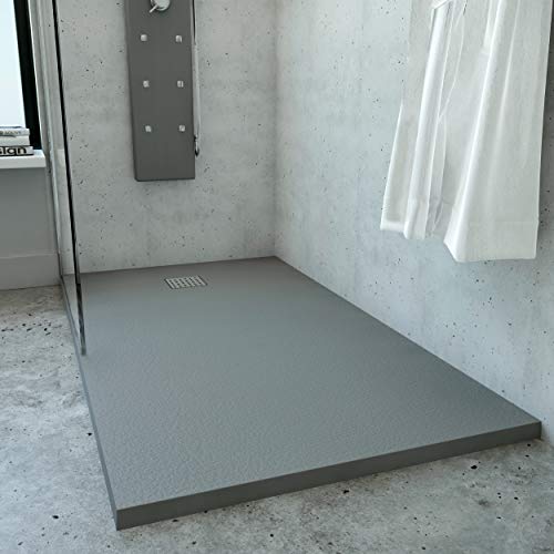 Plato DE Ducha Resina Mod. LAROC Carga Mineral Y Gel Coats (PERGAMON, 120 X 100)