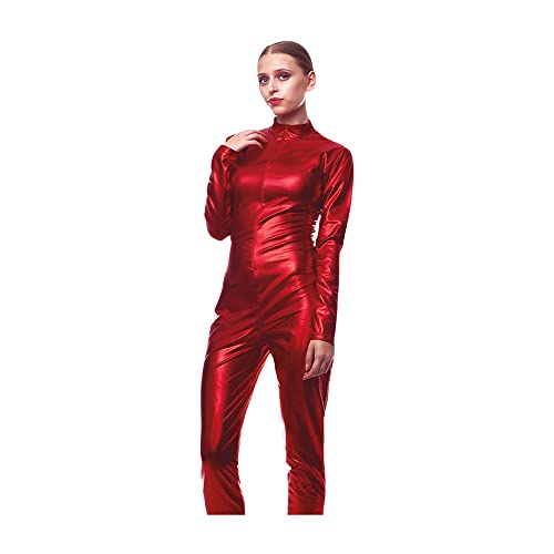 PLUS HOME Mono-Maillot disfraz de color metalizado talla adulto. (ROJO)