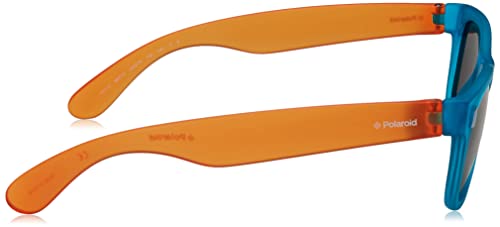 Polaroid P0115 Y2 89T Gafas de Sol, Azul (Bluette Orange/Grey Polarized), 46 Unisex Niños