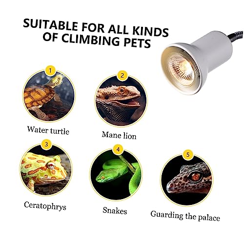 POPETPOP 3 Piezas Lámpara Para Tomar El Sol De Tortuga Luz Para Tomar El Sol Para Reptiles Luces De Tortuga Quemada Por El Sol Lámpara De Calor Lámpara De Tortuga Mascota Trepadora