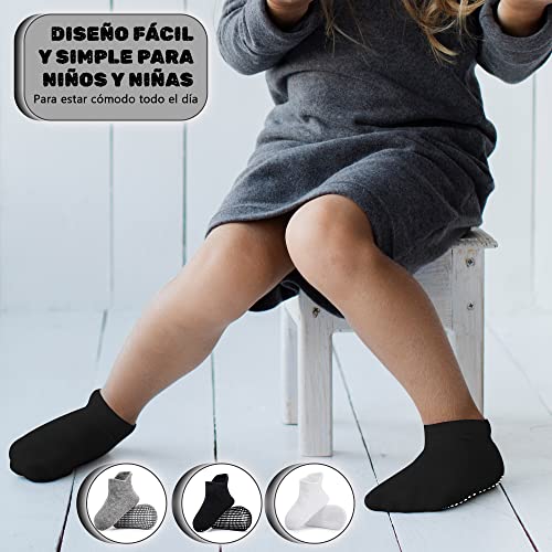 POPYS 6 Pares Calcetines antideslizantes para niños multicolor | Calcetines antideslizantes bebe | Calcetines antideslizantes niña | Calcetines antideslizantes niño. (27-31, Multicolor)