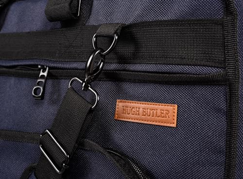 Portatrajes y bolsa de negocios para viajes de negocios | Bolsa de equipaje de mano | Bolsa para ropa de viaje | Portatrajes, armario plegable con gancho para zapatos Bolsas de viaje | Azul marino