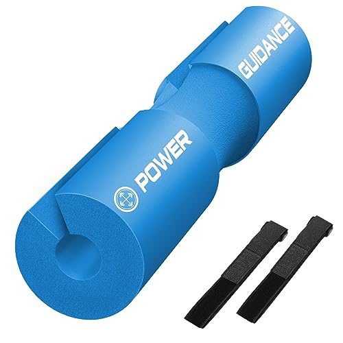 POWER GUIDANCE Barbell Squat Pad protectora del cuello y del hombro Ideal para Squats, Lunges, Hip Thrusts, levantamiento de pesas(Azul)