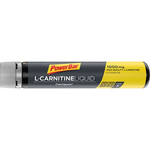 PowerBar L-Carnitine Liquid Ampollas 20x25ml - Suplemento alimenticio con 1000 mg de L-carnitina y vitamina B6