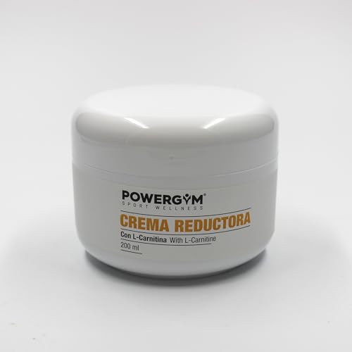 POWERGYM | Crema Reductora 200 ml Combate la Grasa de las Zonas más difíciles – Formula con L-Carnitina ¡Mayor efecto QUEMAGRASAS! – Combate la celulitis + Reafirma la Piel
