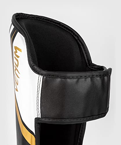 Protector Tibias Venum Contender 2.0 - Negro/Blanco/Oro - XL