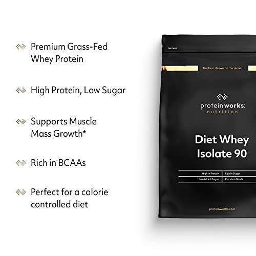 Protein Works| Proteína Whey Diet Isolate 90 | Sin sabor | 500 g de Aislado de proteína Whey