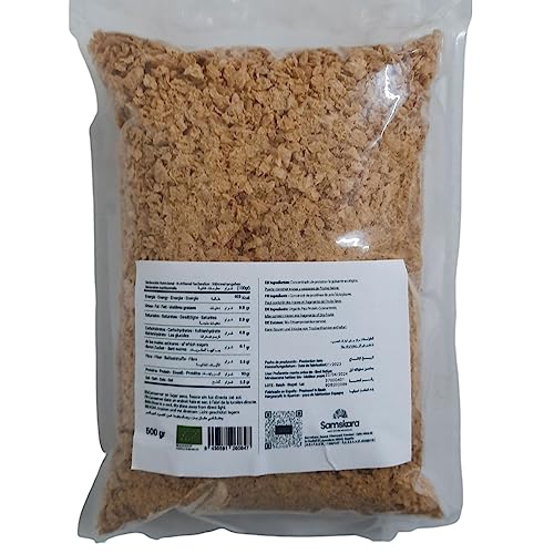 Proteína de Guisante granulada Texturizada (83gr proteína por 100gr) | de cultivo Ecológico BIO | 100% Natural ALTO contenido minerales | carne vegetal vegano sin gluten sin soja