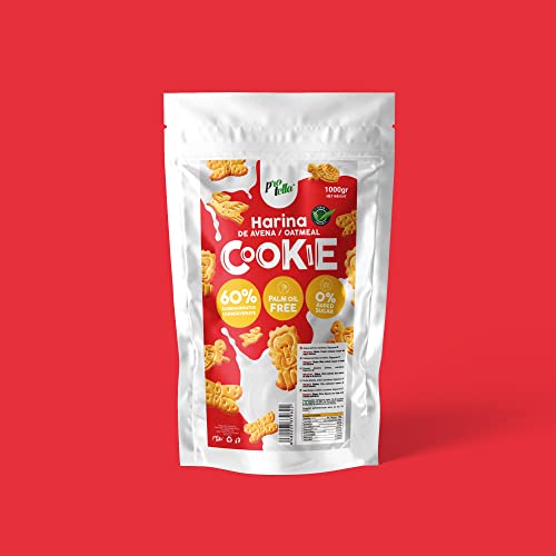 Protella - Harina De Avena - Harina De Avena Cookie 1kg - Harina De Avena Sin Azúcar Y Sin Aceite De Palma Sabor A Galleta Para Elaborar Tortitas, Galletas Y Crepes