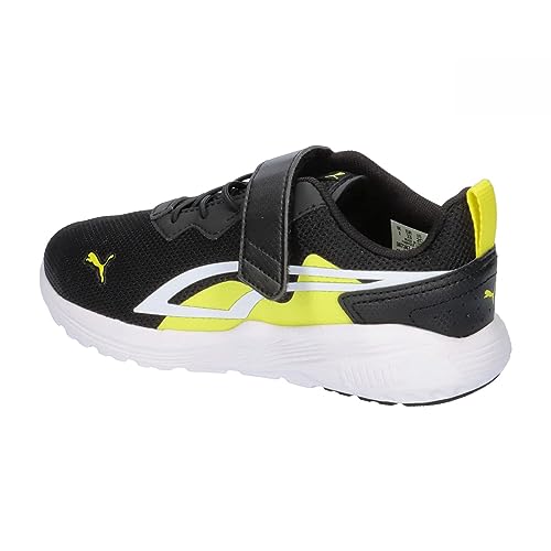 PUMA All-Day Active AC+ PS, Zapatillas, Black White-Yellow Burst, 30 EU
