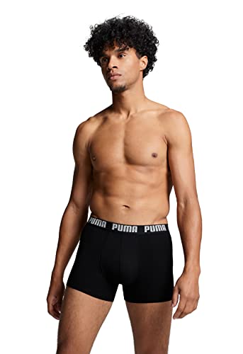 PUMA Boxer Cat AOP Briefs, Negro Combo, XL para Hombre