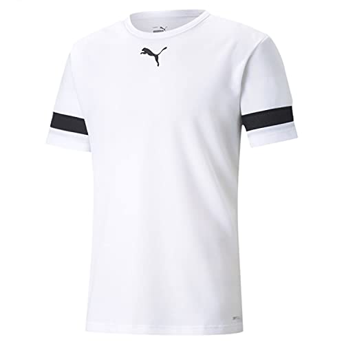 PUMA teamRISE, para Hombre, Manga corta, Jersey, White/Black/White, XL