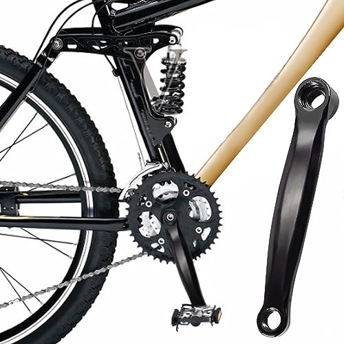 Puoxbim 2pc Full Solid Bicicleta Manivelas Bicicleta de Montaña Izquierda Brazo de Manivela Bicicleta Diamante Agujero Cuadrado Único Manivela Piezas de repuesto
