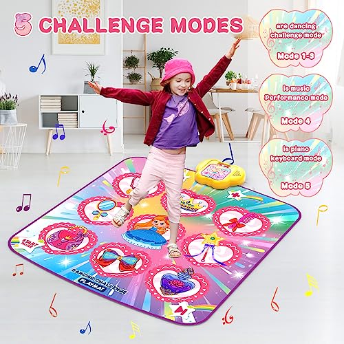 Purpledi Alfombrilla de Baile de Niños para Niñas Muchachos Música Almohadilla de Baile para 3-12 Años Niños, con 5 Modos y Suave Antideslizante Material (B)
