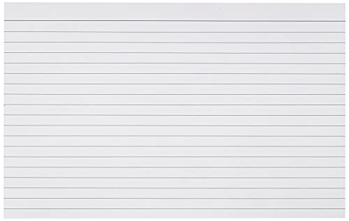 Q-Connect Record Card - Ficha para notas (rayadas, 20.3 x 12.7 cm, 100 unidades), blanco