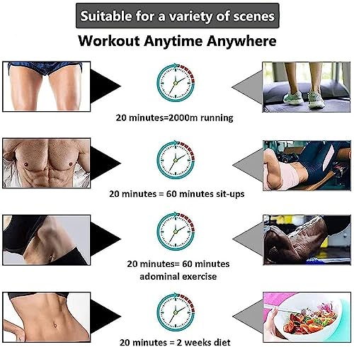 Queath Electroestimulador Muscular, Muscular Abdominales, EMS Abdominales Cinturón, Masajeador Eléctrico,Masajeador Eléctrico, Muscular Masajeador Eléctrico Cinturón Abdomen/Brazo/Piernas/Glúteos