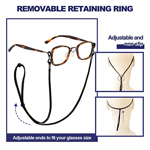 Qufiiry Cordones para Gafas, 3 Piezas, Correa de Silicona, Cuerda para Hombres y Mujeres