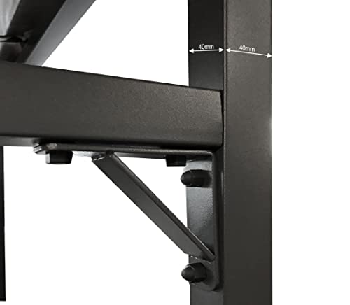 QUICK STAR Estante metálica para leña antracita 130 x 70 x 185 cm Jardín Prinidor Refugio de 1,6 m³ de Madera Almacenamiento apilables Ayuda Exterior con protección contra el clima Negro