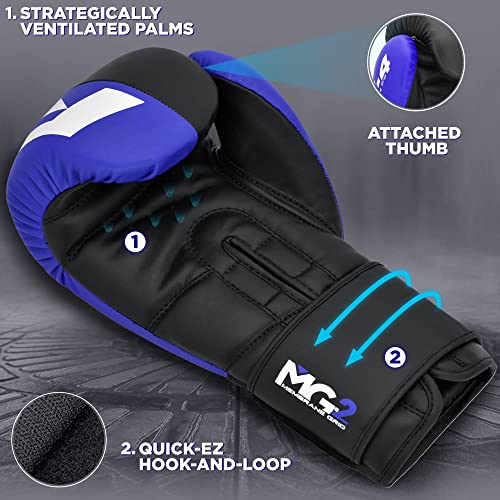 RDX Guantes de Boxeo Maya Hide Cuero Entrenamiento Guantes de Muay Thai, Sparring, Kickboxing, Artes Marciales, Saco Manoplas de Boxeo, MMA, Gimnasia Entrenamientos Hombres Mujeres 8 10 12 14 16 OZ