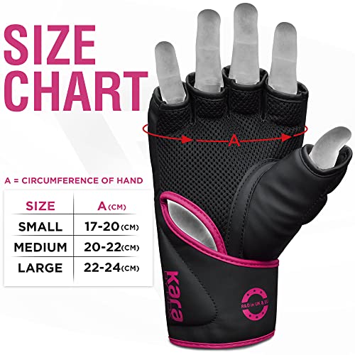 RDX Guantes MMA Artes Marciales Entrenamiento, Precurvado Maya Hide Cuero Grappling Guantillas, Kara Ventilada Palma Gloves, Muay Thai Kick Boxing Sparring Saco de Boxeo Lucha Libre Training