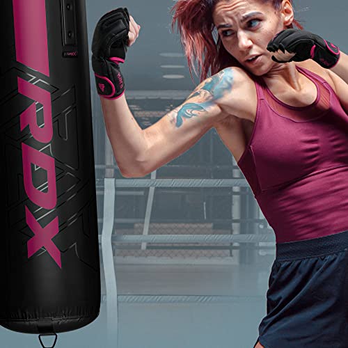 RDX Guantes MMA Artes Marciales Entrenamiento, Precurvado Maya Hide Cuero Grappling Guantillas, Kara Ventilada Palma Gloves, Muay Thai Kick Boxing Sparring Saco de Boxeo Lucha Libre Training