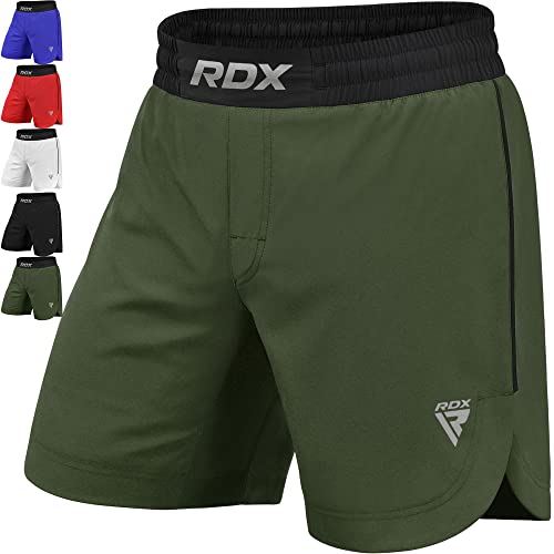 RDX MMA Pantalones para Entrenamiento y Kickboxing - Cortos para Artes Marciales, Grappling, Sparring, Boxeo, Cage Fight - Shorts para BJJ, Muay Thai, Gimnasio Fitness y Deportivos de Combate