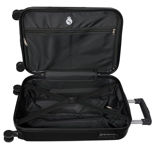 Real Madrid 2ª EQUIPACIÓN 23/24 - Trolley de Cabina 20 Pulgadas, Maleta con Ruedas, Candado de Seguridad, Maleta Ligera, 34.5x20x55 cm, Color Azul Marino